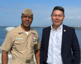 Congressman Tran with a Service Member.
